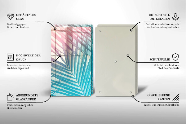 Herdabdeckung Pastellblätter