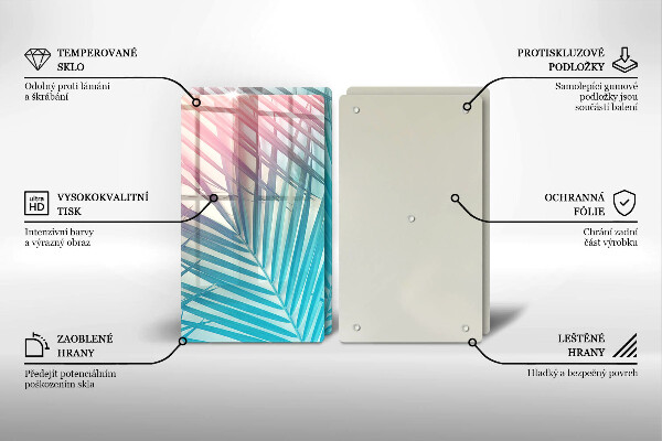 Herdabdeckung Pastellblätter