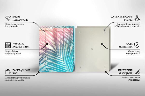 Herdabdeckung Pastellblätter