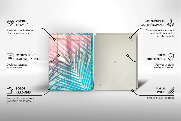 Herdabdeckung Pastellblätter