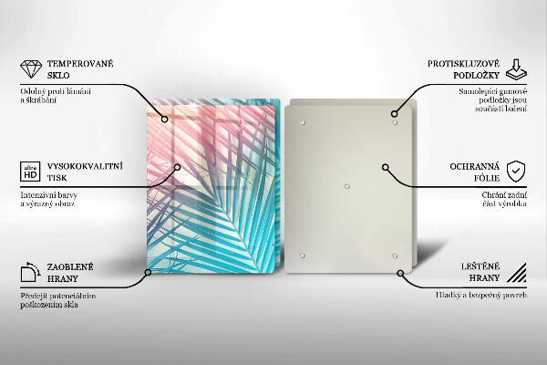 Herdabdeckung Pastellblätter