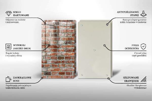 Herdabdeckung Alte Backsteinmauer
