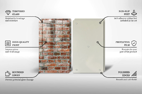 Herdabdeckung Alte Backsteinmauer