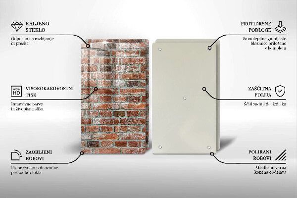 Herdabdeckung Alte Backsteinmauer