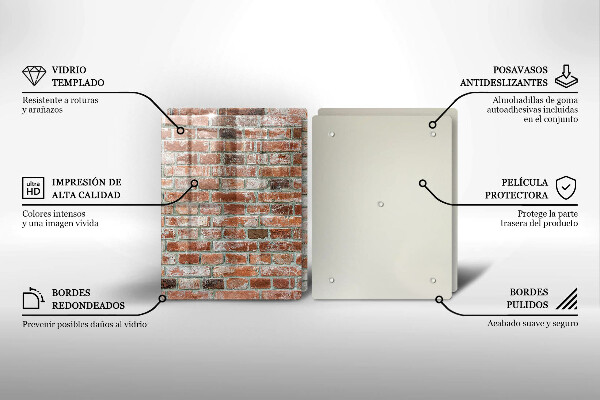 Herdabdeckung Alte Backsteinmauer