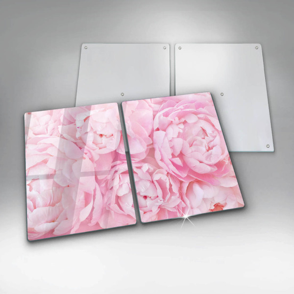 Herdabdeckung Zarte Pfingstrosen