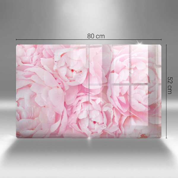 Herdabdeckung Zarte Pfingstrosen