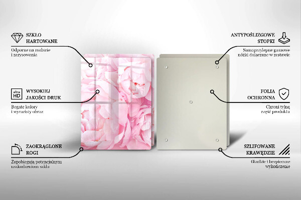 Herdabdeckung Zarte Pfingstrosen