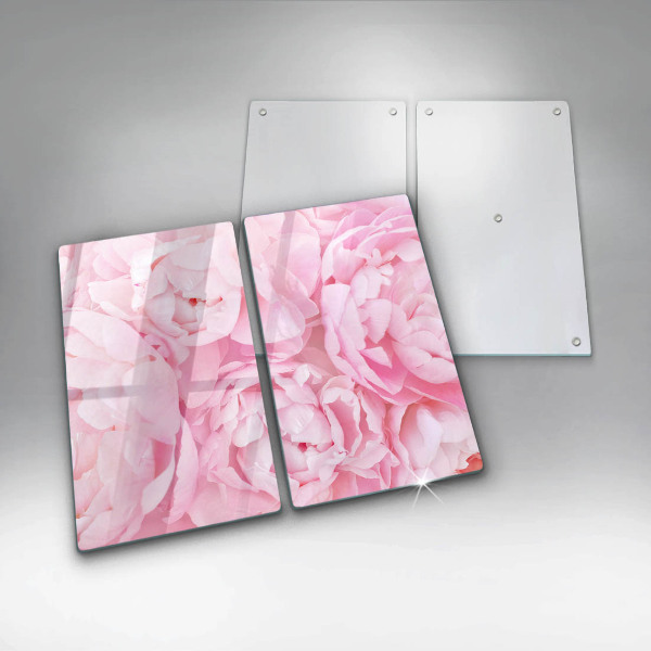 Herdabdeckung Zarte Pfingstrosen