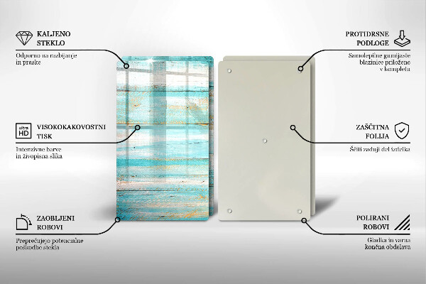 Herdabdeckung Vintage-Holzbretter