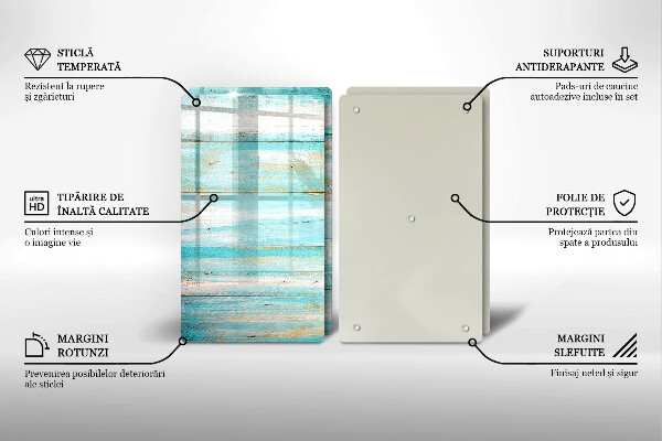 Herdabdeckung Vintage-Holzbretter