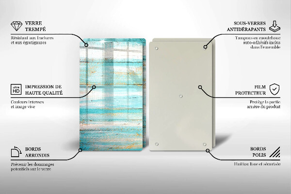 Herdabdeckung Vintage-Holzbretter