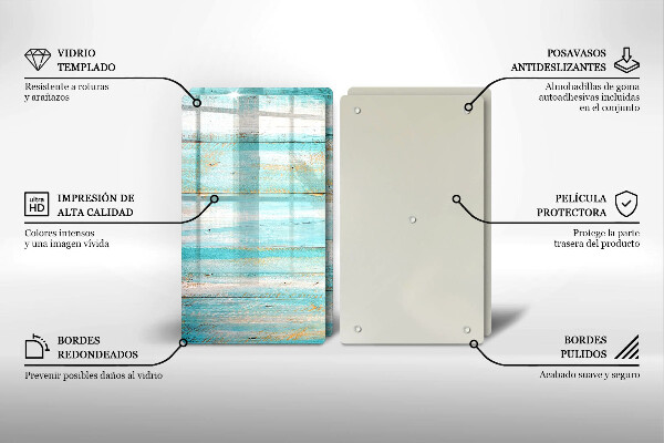 Herdabdeckung Vintage-Holzbretter