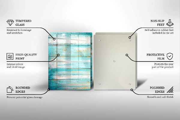 Herdabdeckung Vintage-Holzbretter