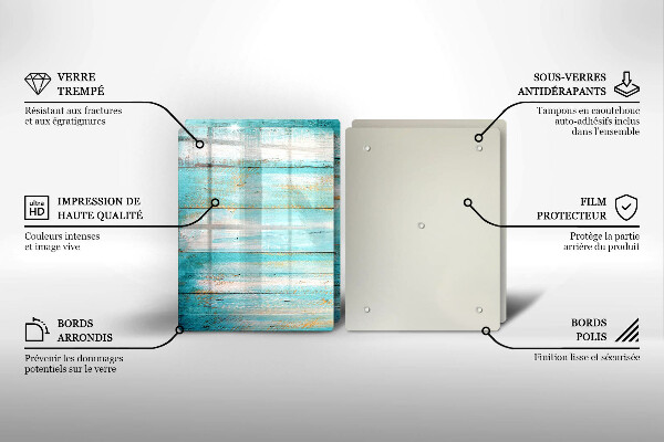 Herdabdeckung Vintage-Holzbretter