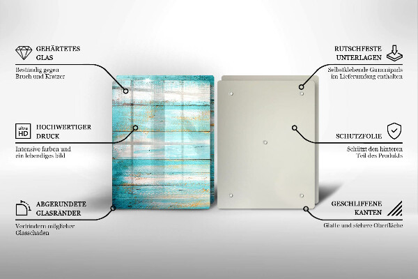 Herdabdeckung Vintage-Holzbretter
