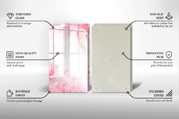 Herdabdeckung Zarter Rosenhintergrund