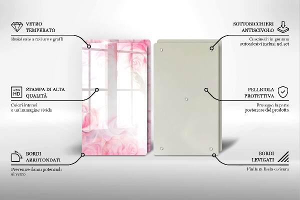 Herdabdeckung Zarter Rosenhintergrund