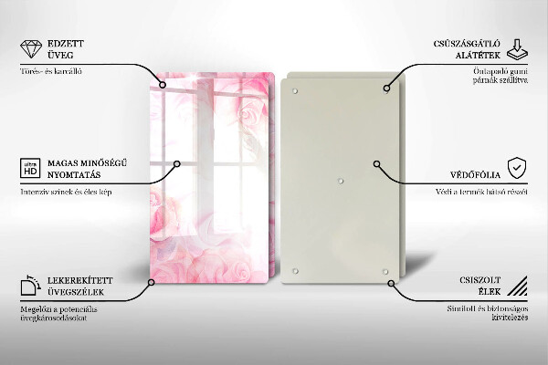 Herdabdeckung Zarter Rosenhintergrund