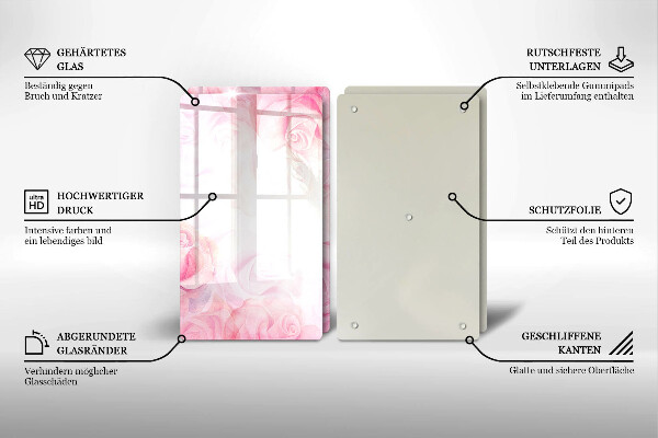 Herdabdeckung Zarter Rosenhintergrund