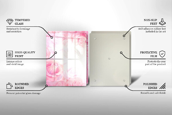 Herdabdeckung Zarter Rosenhintergrund