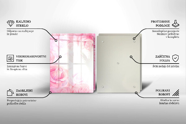 Herdabdeckung Zarter Rosenhintergrund
