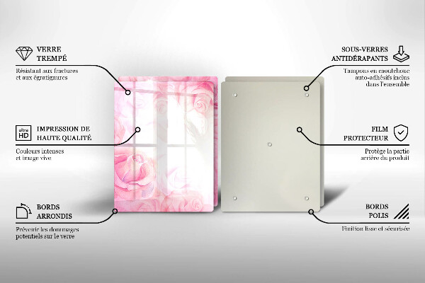 Herdabdeckung Zarter Rosenhintergrund