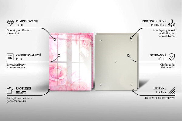 Herdabdeckung Zarter Rosenhintergrund