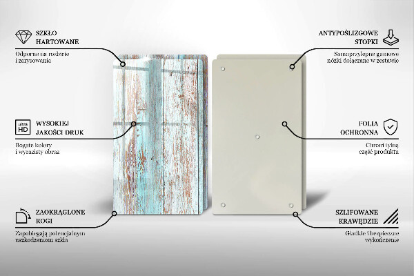 Herdabdeckung Alte Vintage-Bretter