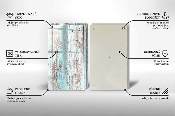 Herdabdeckung Alte Vintage-Bretter