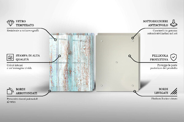 Herdabdeckung Alte Vintage-Bretter