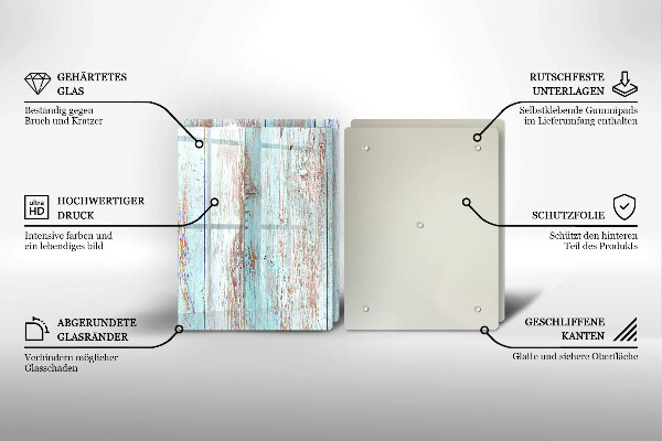 Herdabdeckung Alte Vintage-Bretter