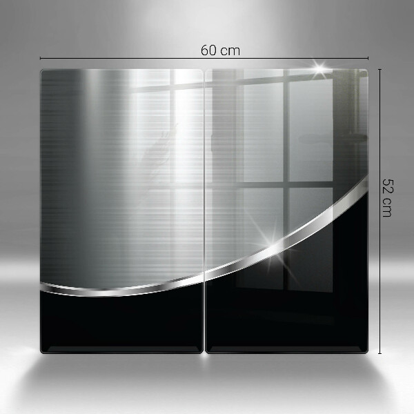 Herdabdeckung Abstraktion mit Metall