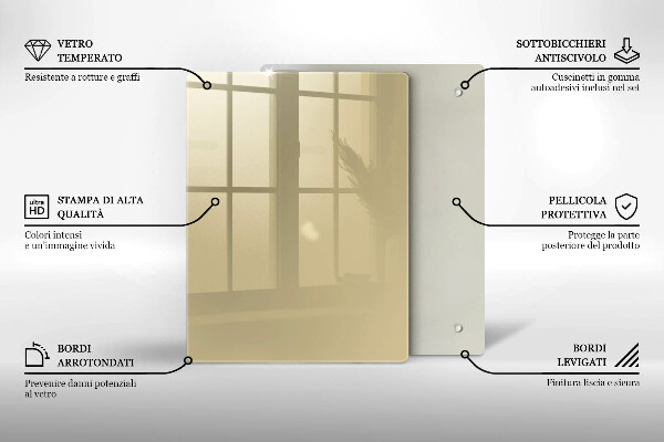 Abdeckung induktionskochfeld Beige Farbe