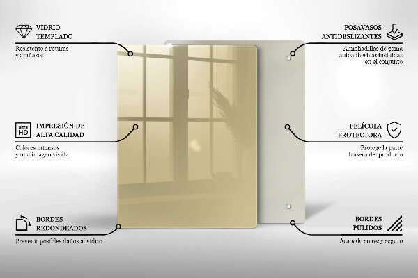 Abdeckung induktionskochfeld Beige Farbe