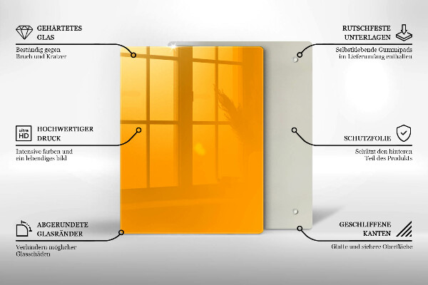 Abdeckung induktionskochfeld Dunkelgelbe Farbe