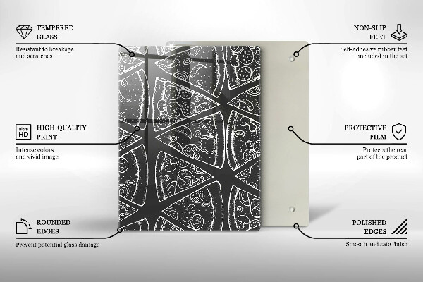 Herd abdeckplatte Pizzaillustration