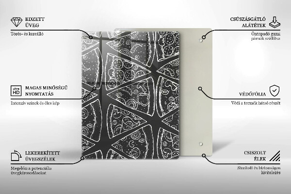 Herd abdeckplatte Pizzaillustration