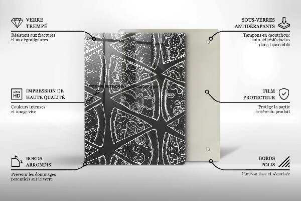 Herd abdeckplatte Pizzaillustration