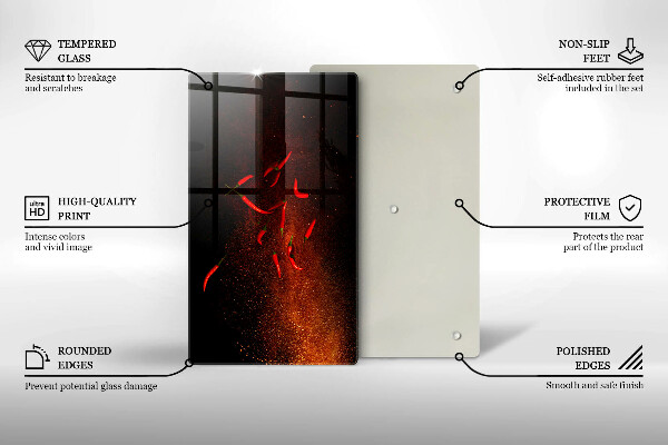 Schutz für induktionskochfeld Scharfe Chilischoten