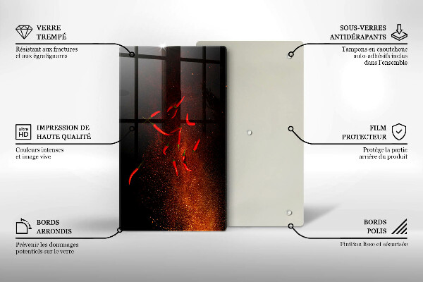 Schutz für induktionskochfeld Scharfe Chilischoten