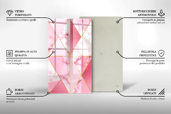 Herd abdeckplatte Geometrischer Marmor