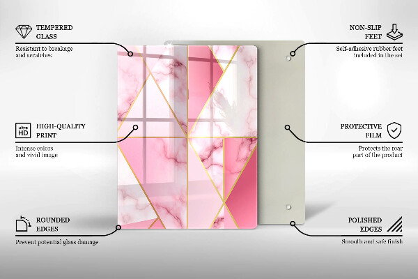 Herd abdeckplatte Geometrischer Marmor