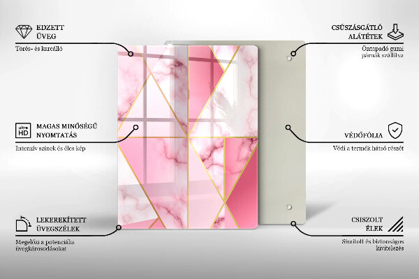 Herd abdeckplatte Geometrischer Marmor