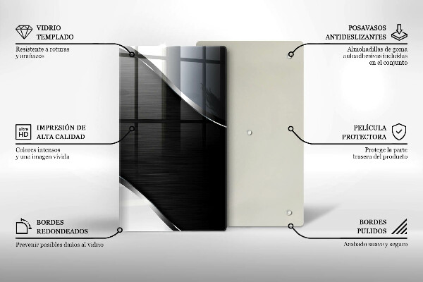 Herd abdeckplatte Metallabstraktion