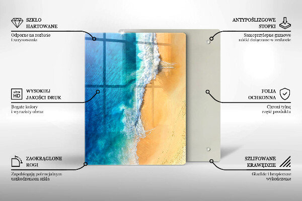 Herd abdeckplatte Strand und Meer