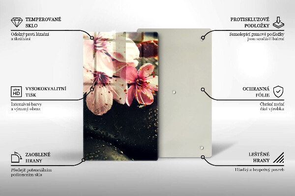 Herd schutzplatte Blumen Zen-Steine