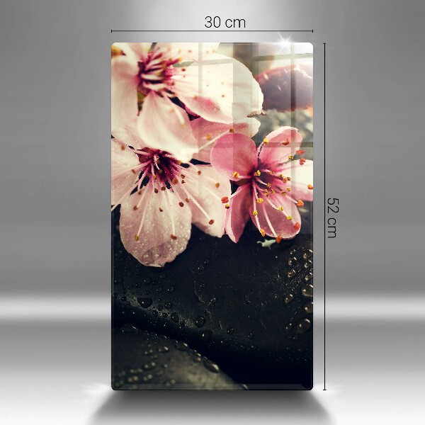 Herd schutzplatte Blumen Zen-Steine