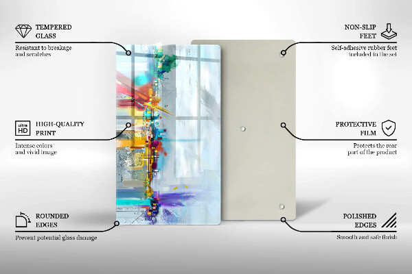 Schutz für induktionskochfeld Gemalte Abstraktion