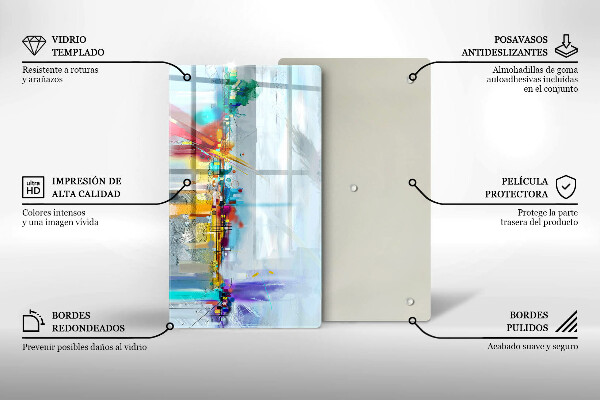 Schutz für induktionskochfeld Gemalte Abstraktion